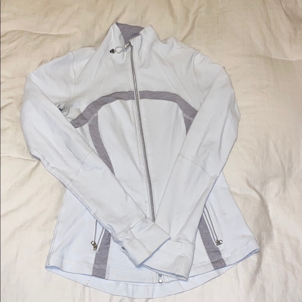 White and gray lululemon jacket